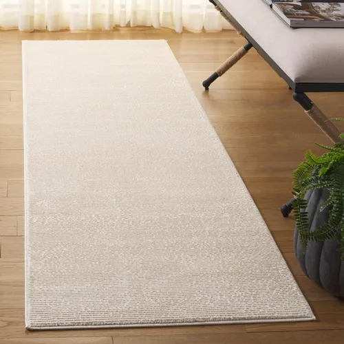 SAFAVIEH Revive Collection - Alfombra de pasillo, 2 pies 3 pulgadas x 6 pies, color marfil, no desprende pelusa y de fácil cuidado, ideal para zonas