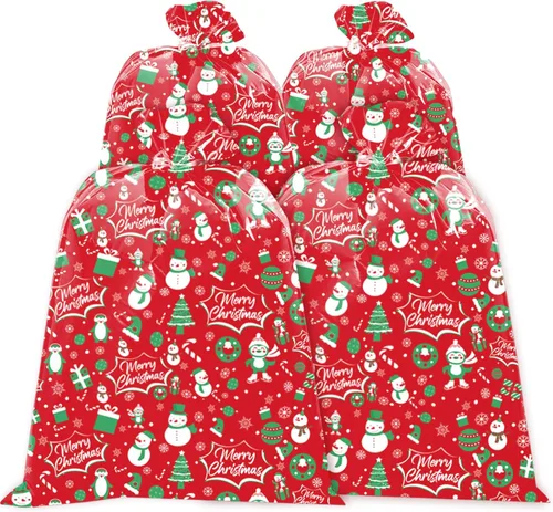 Miniatura 8 de HYmoso 1 pieza bolsas de regalo de Navidad extragrandes, bolsas de regalo jumbo para bicicleta para regalos navideños enormes de gran tamaño, bolsa