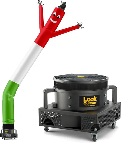 Miniatura 10 de LookOurWay Air Dancers Juego de Hombre de Tubo Inflable Mini - Tipo Inflable Ondulante Loco de 29" con Soplador para Publicidad de Escritorio - Verde