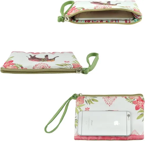Miniatura 3 de Rantanto - Monedero, bolsa de lona con asa para maquillaje o celular), BG0003