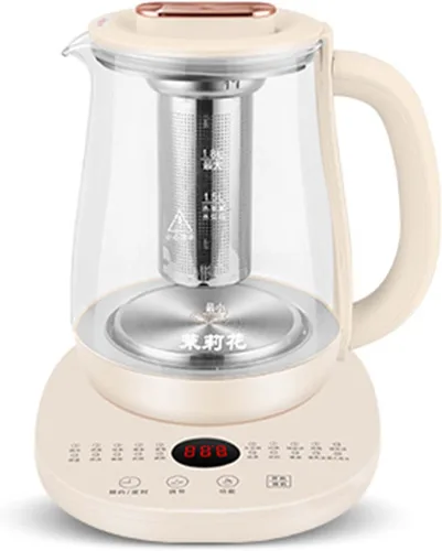 Miniatura 9 de Olla para preservar la salud, hervidor eléctrico con control de temperatura, para sopa, gachas, té de hierbas, base de acero inoxidable, panel