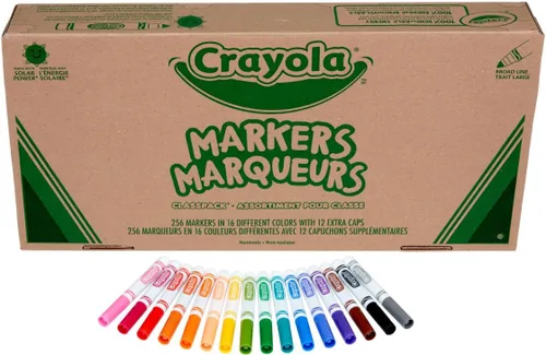 Miniatura 2 de Crayola Marcadores de trazo ancho Classpack (256 unidades), marcadores a granel para niños, suministros de arte para la escuela, suministros