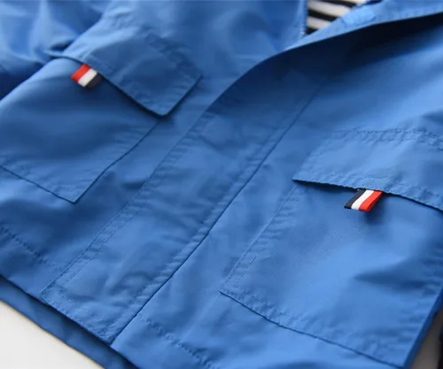Miniatura 5 de Hiheart - Chaqueta infantil para la lluvia, con capucha y forro de algodón, impermeable