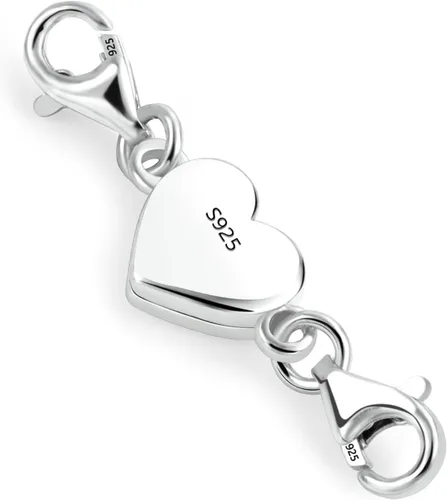 Miniatura 12 de Collar magnético de corazón de oro de 14 quilates, cierres y cierres de plata de ley 925, cierre de langosta doble, cierres magnéticos de joyería