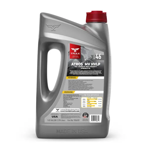 Miniatura 2 de TRIAX Atros Multivis HVLP 46 - Aceite hidráulico sintético completo, 300% aditivo antidesgaste, 7.000-10.000 horas de vida, flujo frío ártico -54
