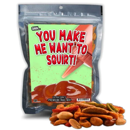 You Make Me Want to Squirt - Trail Mix - Regalo de broma con temática de ketchup - Regalos para los amantes del ketchup - Regalo para esposos que
