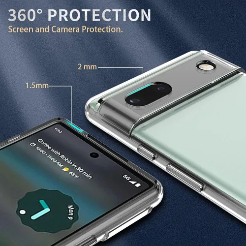 Miniatura 4 de Funda transparente para Google Pixel 6a. Funda protectora de silicona de poliuretano termoplástico transparente suave y delgada para Google Pixel 6A