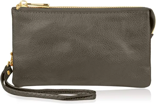 Miniatura 15 de RIAH FASHION Monedero convertible de piel sintética - Mini bolso de mano desmontable cadena bandolera correa soporte para teléfono