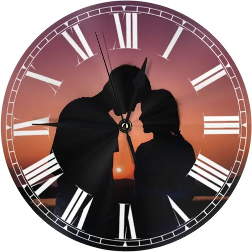 Miniatura 11 de Reloj personalizado personalizado relojes de pared personalizados tus 4 fotos nombre de texto silencioso 10 pulgadas, PVC, placa de marcación