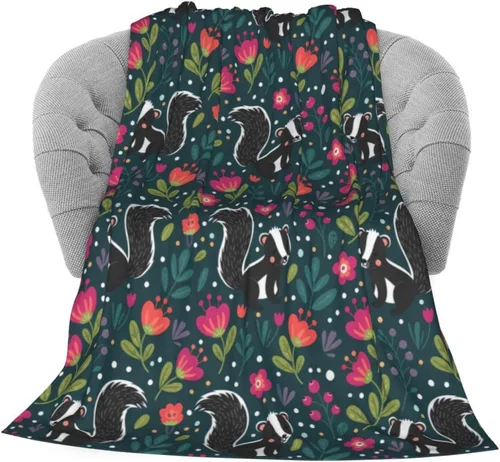 Miniatura 2 de Manta suave con diseño floral de 40 x 50 pulgadas, ligera y cálida manta de forro polar de franela para sofá, cama, sofá, viajes, campamento