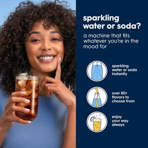 Miniatura 4 de SodaStream E-Duo - Máquina de agua con gas (negro) con 60 litros de CO2, 1 botella de carbonatación sin BPA y (1) botella de vidrio de 1 litro