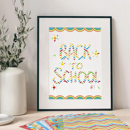 Miniatura 7 de Whaline 60 hojas de papel de doble cara para el primer día de escuela, álbum de recortes, papel especial para hacer tarjetas de fondo decorativo