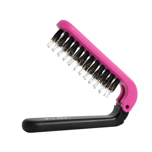 Miniatura 9 de Uffy MiniPop - Cepillo de viaje para el cabello, mini cerdas de jabalí plegables para mujeres, hombres y niños, peine compacto apto para niños