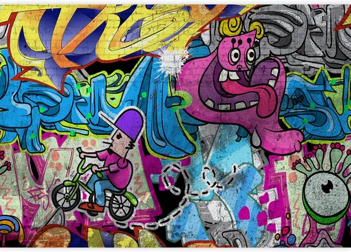 Miniatura 2 de wall26 - Graffiti colorido - Mural de pared grande, papel tapiz extraíble para despegar y pegar, decoración del hogar - 100x144 pulgadas Graffiti
