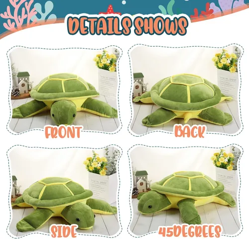 Miniatura 5 de Liliful Peluche de tortuga marina gigante, suave y grande, almohada de tortuga marina para niños y niñas, regalos para el día de la madre