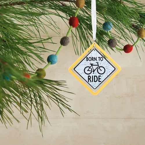 Miniatura 5 de Hallmark Adorno navideño de bicicleta Born to Ride