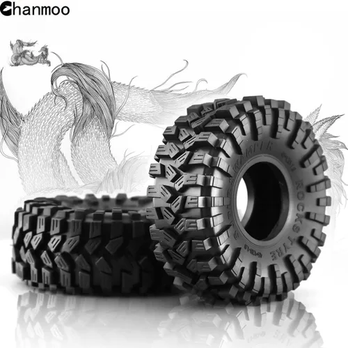 Miniatura 3 de 1.9 RC Crawler Neumáticos de 4.724 in con inserto de espuma de goma blanda escala 1/10 neumáticos para Traxxas TRX4 Axial SCX10 SCX10 II RC4WD D90