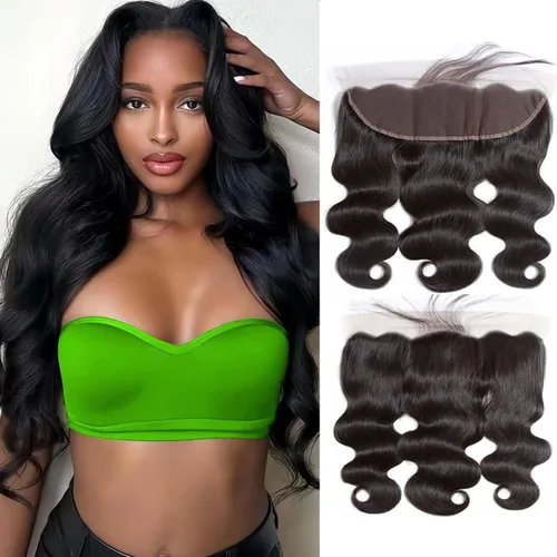 Miniatura 10 de Encaje frontal transparente HD de 13 x 6 pulgadas, prearrancado con abuelitos, línea capilar natural, cierre frontal ondulado 12A, cabello humano