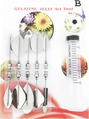 Miniatura 3 de Woohome Herramientas de pastel de arte, herramientas de gelatina 3D, incluye 60 herramientas de gelatina y boquillas de pastelería para decoración