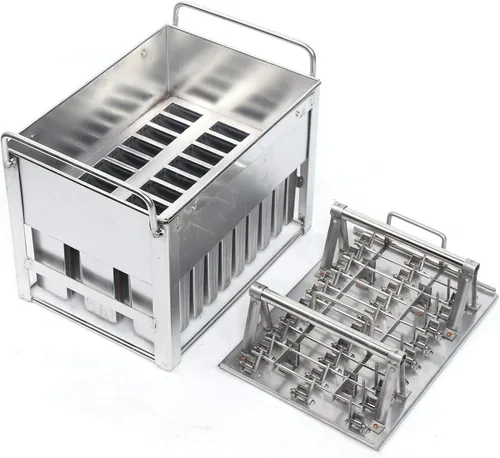 Miniatura 11 de 6 moldes de acero inoxidable para helados, moldes de paletas de acero inoxidable, moldes comerciales para helados, moldes para paletas de hielo