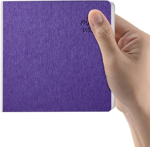Mifuner Cuaderno de bocetos cuadrado de tapa dura, 4.7 x 4.7 pulgadas, 42 hojas de libro de arte de 250 GSM, papel ultra suave, ideal para lápices,