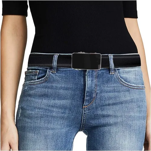 Miniatura 6 de Cinturón de trinquete de cuero para hombre y mujer, tijeras de regalo, ancho del cinturón 1.18 pulgadas o 1.37 pulgadas, longitud 52 pulgadas