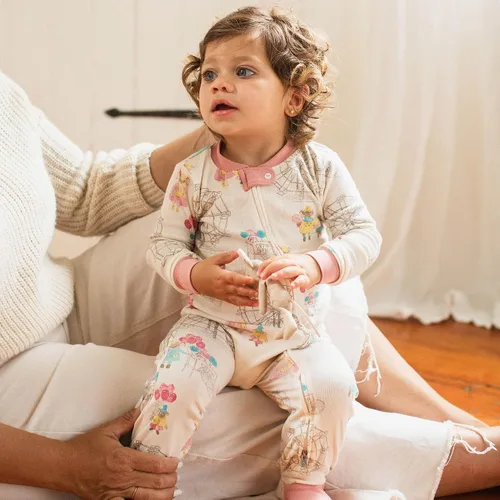 Miniatura 17 de Burt's Bees Baby Pijama para bebé niña, 100% algodón orgánico, pijama de una pieza, overol diagonal con cremallera, ajuste cómodo