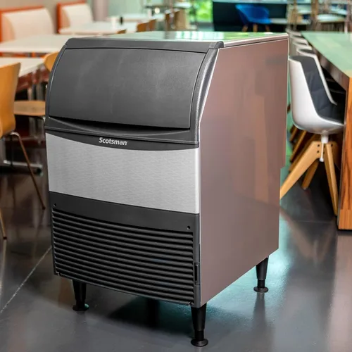 Miniatura 8 de Scotsman UN324A-1 Máquina para hacer hielo estilo nugget bajo encimera con contenedor, producción diaria de 340 lb, almacenamiento de 80 lb, acero