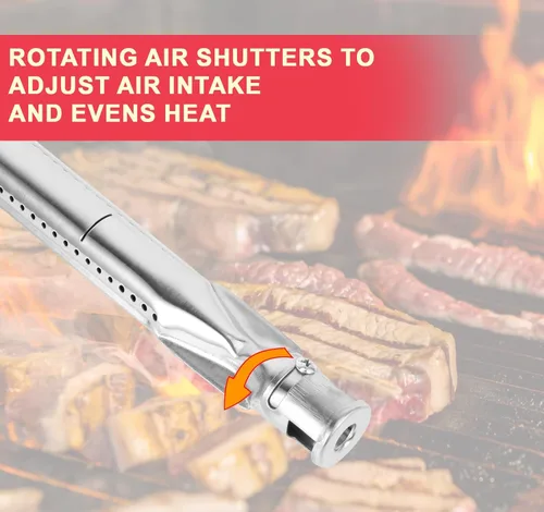 Miniatura 5 de Quemadores de parrilla de 17 pulgadas de repuesto para miembros Mark GR2039201-MM-00 para barbacoa, quemador de tubo de parrilla de gas de acero