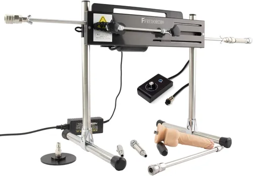 FREDORCH Máquina sexual premium, versión con cable, doble carrera de varilla de 1.2 in a 5.9 in, longitud telescópica ajustable con accesorios de