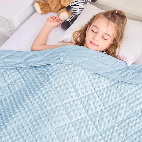 Miniatura 13 de yescool Manta de regazo con peso de 2 libras, manta de regazo pequeña, manta de regazo con peso, manta de regazo con calefacción de enfriamiento