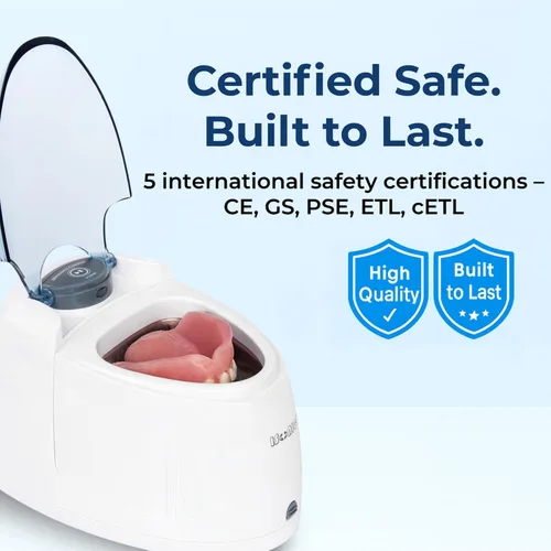 Miniatura 19 de iSonic Limpiador ultrasónico de dentadura/alineador/retenedor para todos los aparatos dentales y de la apnea del sueño (F3900)