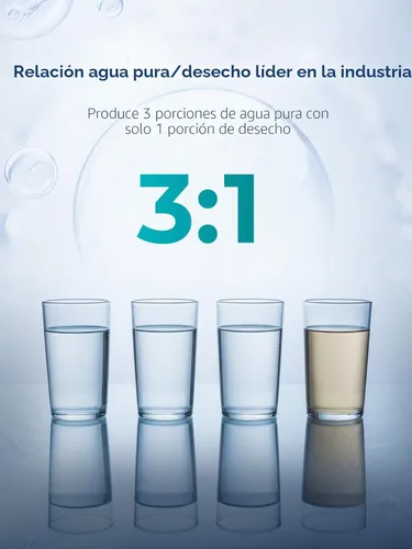 Miniatura 3 de VIOMI Sistema de ósmosis inversa V6 Pro, sistema de filtro de agua RO sin tanque de 600 GPD, RO debajo del fregadero, filtración de 9 etapas, 3:1