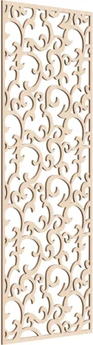 Miniatura 145 de Wheatland Paneles de pared decorativos de madera con calado, 9 3/8 pulgadas de ancho x 24 3/8 pulgadas de alto x 1/4 de alto, nogal