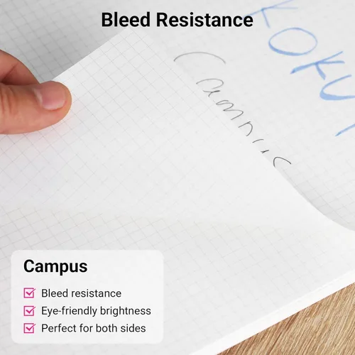Miniatura 7 de Kokuyo Campus Papel de Hojas Sueltas, Papel de Relleno B5 con Cuadrícula de 5x5, 50 Hojas 75 GSM Sarasara Escritura Suave, 26 Orificios, Cuaderno