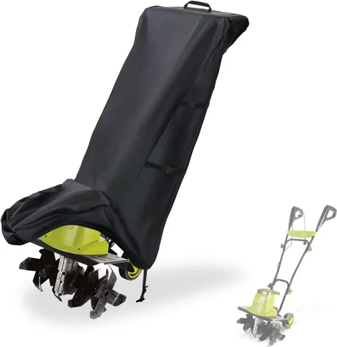 Okcool Cubierta de timbre eléctrica, resistente al agua, cubierta para cultivador Sun Joe Electric Garden Tiller, color negro