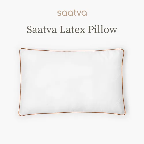 Miniatura 3 de Almohada de Látex Saatva - Altura Estándar (4" - 5") - Almohada Hipoalergénica con Núcleo de Látex Triturado - Transpirable - Funda de Algodón