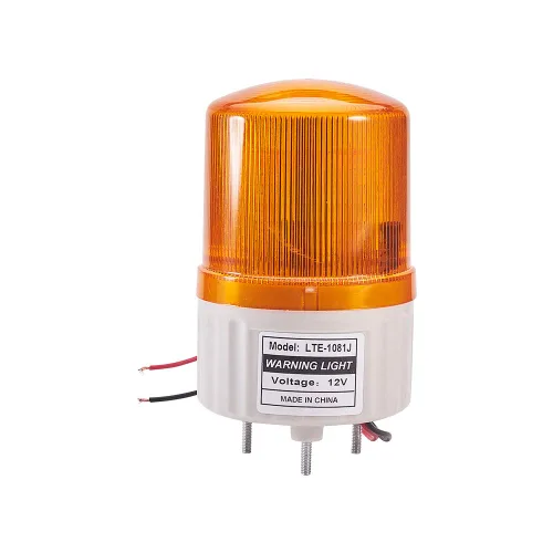 Bettomshin 1 bombilla giratoria de advertencia de 90 dB, 12 V CC 2 W, torre de señal industrial con zumbador, lámpara indicadora de alarma para