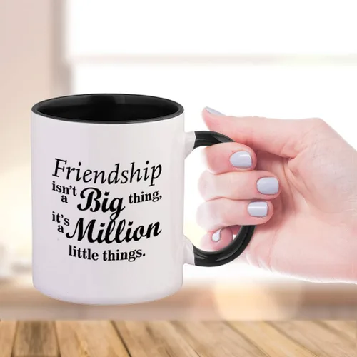 Miniatura 3 de Style In Print Black Friendship Isn't A Big Thing It's A Million Little Things - Taza de cerámica de colores, color negro