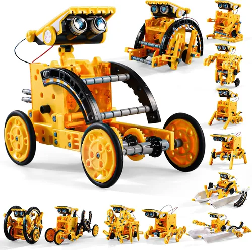 Miniatura 11 de Lucky Doug Kits de energía solar, juguetes para niños de 8 a 13 años, kit de robot STEM, regalos para niños de 8, 9, 10, 11, 12, 13 años, juego gris