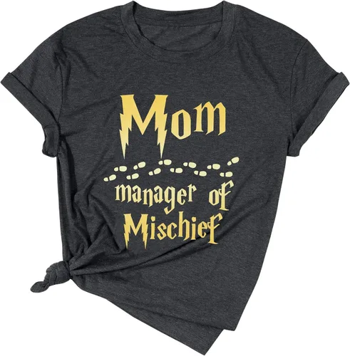 Miniatura 8 de Camiseta divertida para mujer con diseño de gerente de travesuras, camisa fantástica para mamá, camisa mágica de mago, para el día de la madre