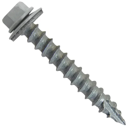 Miniatura 7 de Tornillos de metal para techos n.º 14 x 1-1/2 pulgadas, cabeza hexagonal de arandela de piel de buque Tornillo de techo de chapa metálica. Buckskin