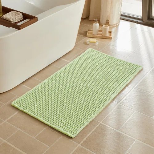 Miniatura 69 de Triohero Tapete de baño con diseño de gofre, tapete de baño pequeño y bohemio, antideslizante, lavable, ultra suave, súper absorbente, de secado