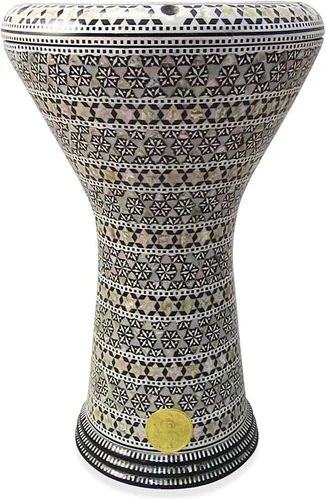 Miniatura 14 de Gawharet El Fan Classic - Percusión de tambor Darbuka de nácar de 17 pulgadas (Alma)