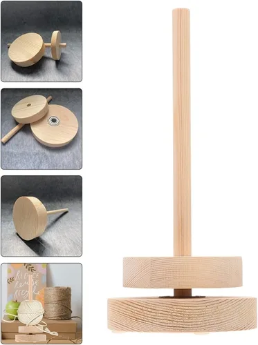 Miniatura 4 de VICASKY Soporte para hilo de coser para hilo de ganchillo de madera, organizador de carretes, estante de almacenamiento