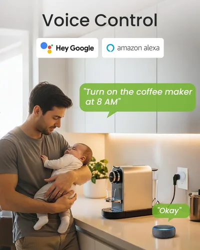 Miniatura 5 de GHome Smart Enchufe inteligente WiFi 5G 15A compatible con Alexa y Google Home, temporizador de salida, temporizador de salida WiFi para el hogar