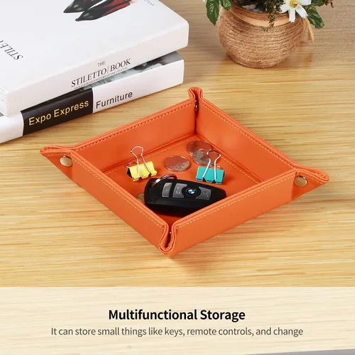 Miniatura 5 de Cuenco para llaves para hombres, soporte para entrada, mesita de noche, bandeja de valet para cosas de bolsillo, organizador de mesita de noche