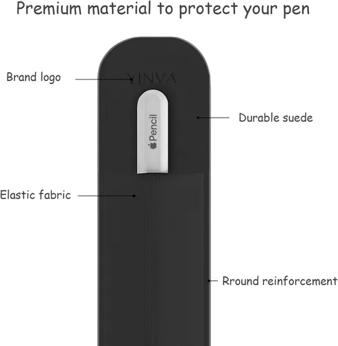 Miniatura 3 de YINVA Soporte para lápices compatible con Apple Pencil de 2ª generación y 1ª generación, fundas elásticas para lápices, accesorios de diseño