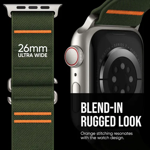 Miniatura 2 de Suitisbest Paquete de 2 correas deportivas compatibles con Apple Watch Ultra de 49mm 46mm 45mm 44mm 42mm 41mm 40mm 38mm, correa deportiva elástica