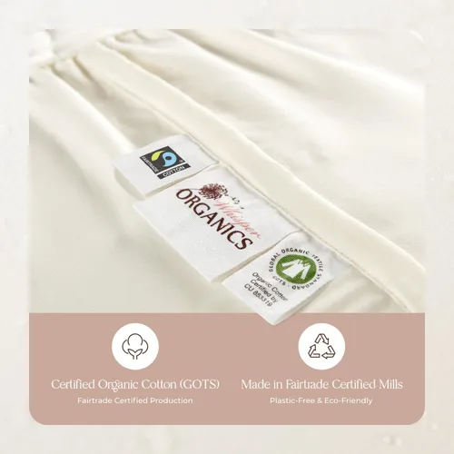Miniatura 7 de Almohadilla de colchón 100% de algodón orgánico - Protector de colchón transpirable y refrescante de tamaño completo - Protector de colchón orgánico